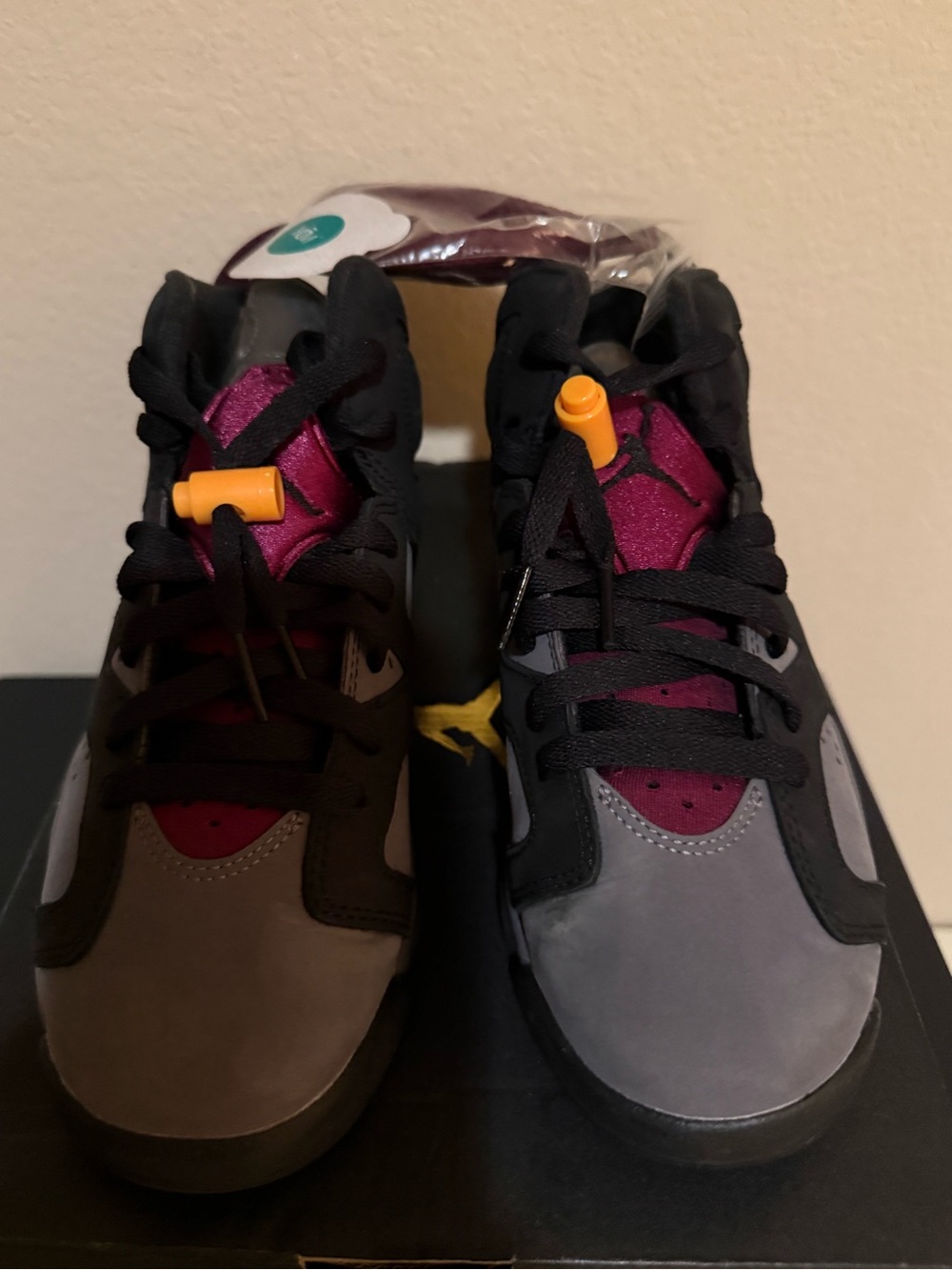 Jordan Retro Sneakers in Gray, Black & Burgundy